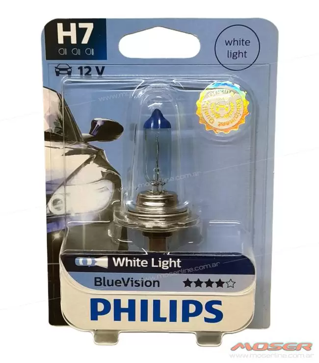 Lampara H7 12v 55w Philips Blue Vision , Lamparas Halogenas Osram