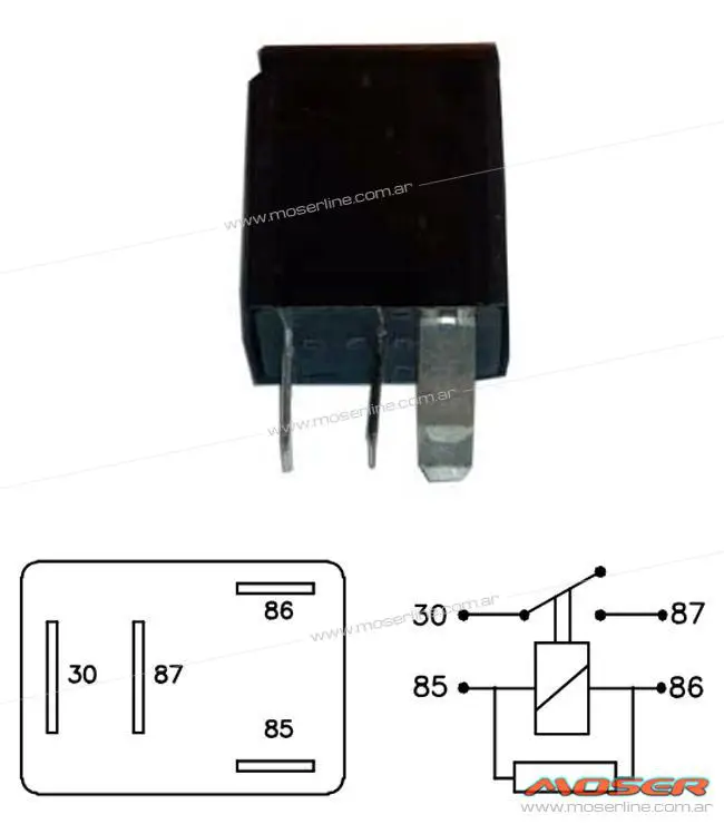 Relay 9041 inversor 12V 50/20A, Relay / Destellador, DZE