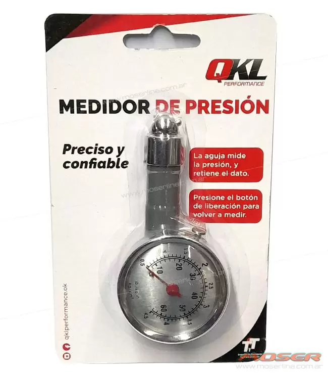Medidor Presión de Neumáticos Metálico - Imagen 1