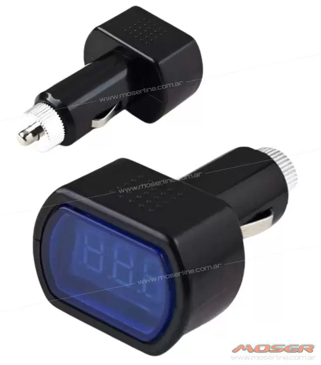 VOLTIMETRO CON ENCHUFE USB DUAL Y TOMA MECHERO 12V VOLTIMETRO12V