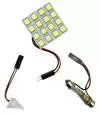 Plaqueta con 16 led adhesiva con adaptadores 12v