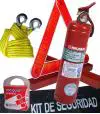 Kit de Seguridad Reglamentario (Matafuego, jgo. de balizas, Slinga de remolque y botiquin)