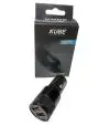Cargador USB Dual 12/24V Salida 5V 2.1A 1.0A Negro