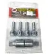 Bulones Antirrobo / Seguridad Peugeot 206, 207, 208, Partner (largo 27 mm) asiento cónico Llave 19 