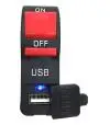 Tecla Switch Interruptor On-Off Moto, Cuatri Con Usb 