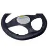 Cubre Volante Negro Base Plana Con Vira Gris 37-39cm