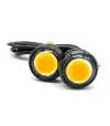 Juego Luz led ojo de águila, led ámbar lupa 12v 9w