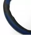 Cubre Volante Microperforado Negro / Azul Tamaño Mediano 37-39 cm