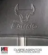 Cubre Asiento 2 Butacas Delanteras Universal / HR Buffalo Negra con Detalle Gris