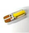 LED T10 Gel Largo Ambar 12v 6 LED