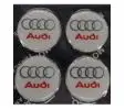 Centros de llanta Audi fondo blanco 49mm en resina
