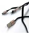 Cable USB 2 EN 1 Negro