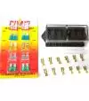 Fusiblera Universal X6 + Terminales + Blister Fusibles Plano