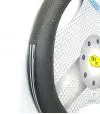 Cubre Volante Gris Micro Perforado con Aplique Cromado