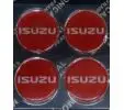 Centros de llanta Isuzu roja 49mm en resina