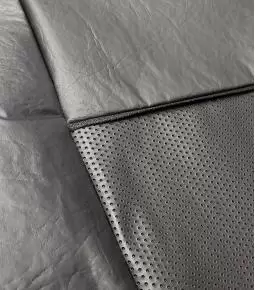 Fundas Cubre Asientos Cuerina Negra Linea Universal / 2 Butacas Delanteras + Asiento Trasero