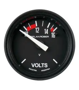 Voltimetro Orlan Rober Classic Negro 52mm 12v 624h12v