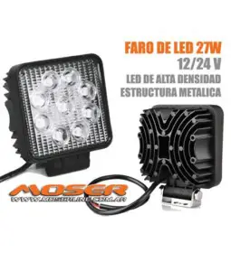 Faro LED Cuadrado Universal 12v - 24v 27W