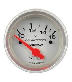 Voltimetro 12v racing plata