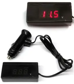 Voltimetro Digital Con Cable Para Enchufe Encendedor 12v/24v