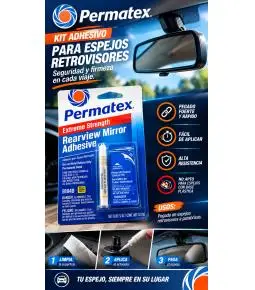 Permatex Kit Adhesivo para Espejos Retrovisores 