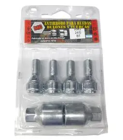 Bulones Antirrobo /Seguridad Fiat Qubo, 500, Jeep Renegade (largo rosca 23 mm)
