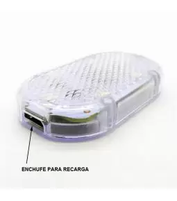 Mini Faro Luz Día Interior Cortesía Universal Tactil USB Recargable 52x28 mm