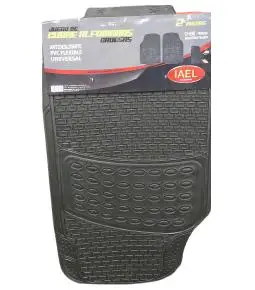 Cubre Alfombras Goma 2 piezas, PVC, Medida 68x43cm Delanteras
