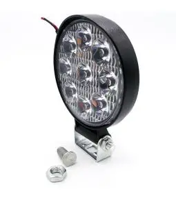 Faro Led Chico Redondo de Aluminio, 9 LED 27W / 8,5cm diámetro / 2,5cm Espesor