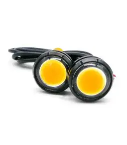 Juego Luz led ojo de águila, led ámbar lupa 12v 9w