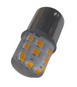 Led GEL 1 polo 21w Ambar Patas Desfazadas tipo PY21W 