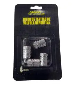 Juego de tapitas de valvula tunning x 4 piezas Plateadas