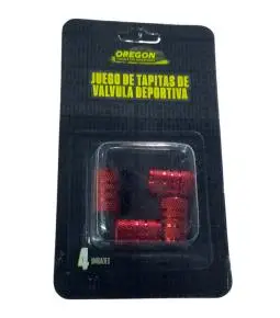 Juego de tapitas de valvula tunning x 4 piezas Rojas