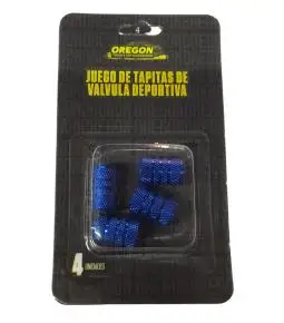 Juego de tapitas de valvula tunning x 4 piezas Azul