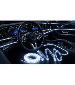 Hilo Led Neon Blanco Tablero Auto 3 Metros Tipo Enchufe: Toma de Encendedor