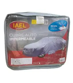 Cubre Auto Small Bicapa, Microperforado Gris / Medida: 4,06 x 1,65 x 1,2 mts