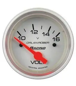 Voltimetro 12v racing plata