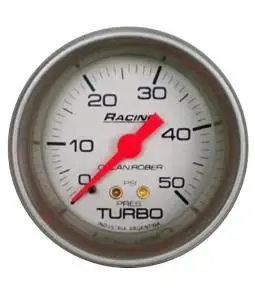 Presion de turbo 50 psi racing plata