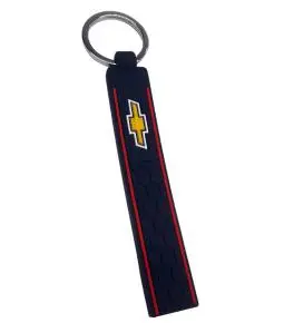 Llavero Cinta de Goma con Logo Chevrolet Largo 12cm