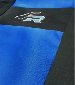 Juego de Cubre Asientos Universal Linea Deportiva Negra con Azul