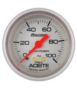 Presion aceite 100psi racing plata