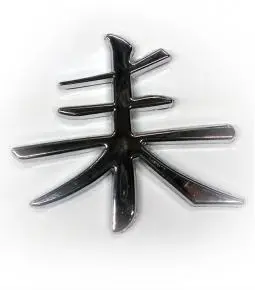 Insignia China Plástica Cromada