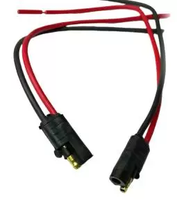 Ficha Conector de 2 Vías Inyectado Reforzada Macho y Hembra - Cable 2.5mm 30cm de largo 