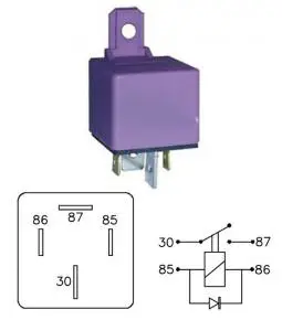 Relay 9183 12V 40A con Diodo - Linea Renault