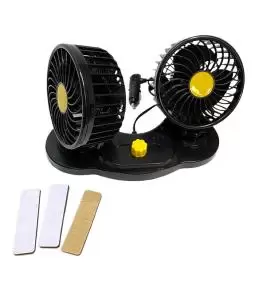 Set de Ventilador Doble 12v / Diámetro 13 cm 