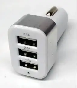 Cargador USB triple 1.0A 2.0A 2.1A