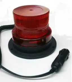 Baliza Flash LED 12V Roja base con imán