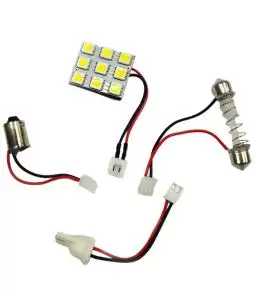 Plaqueta con 9 led adhesiva con adaptadores