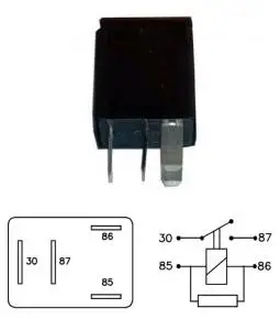 Micro Relay 9167 12V 20A con resistencia