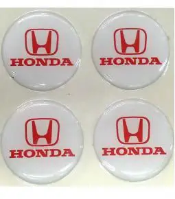 Centros de llanta Honda blanco 49mm en resina